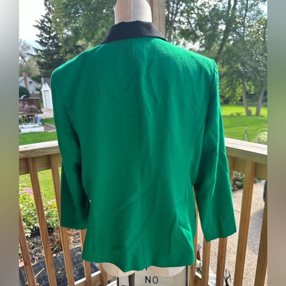 Vintage Joseph Feldman Kelly green button up blazer size 18 1/2 - Picture 5 of 7